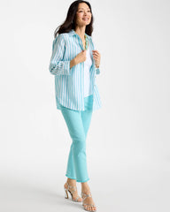 Oceano No Iron™ Linen Striped Shirt