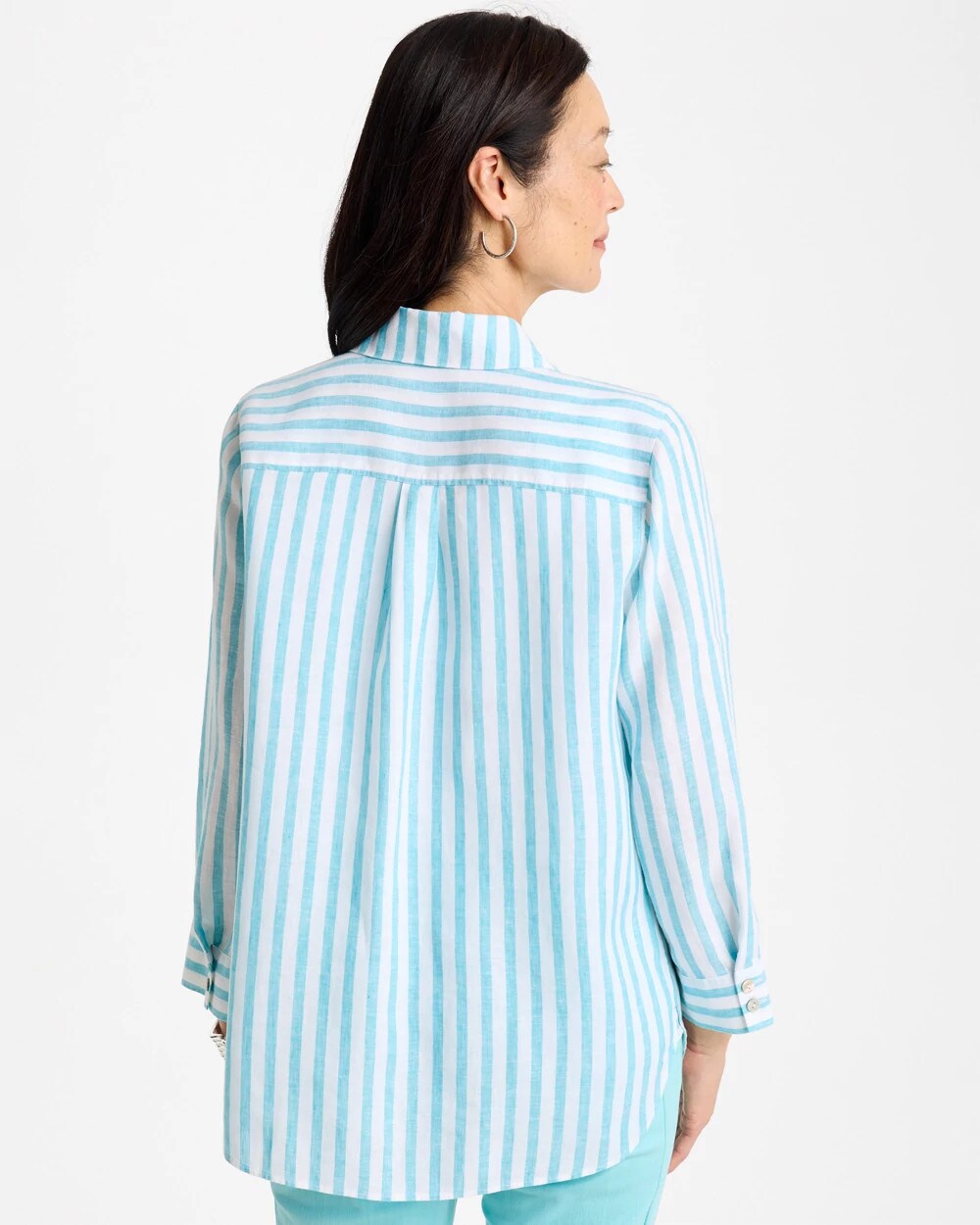 Oceano No Iron™ Linen Striped Shirt