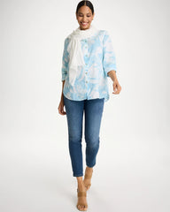 Blue Haven Tie-Dye No Iron Linen Shirt