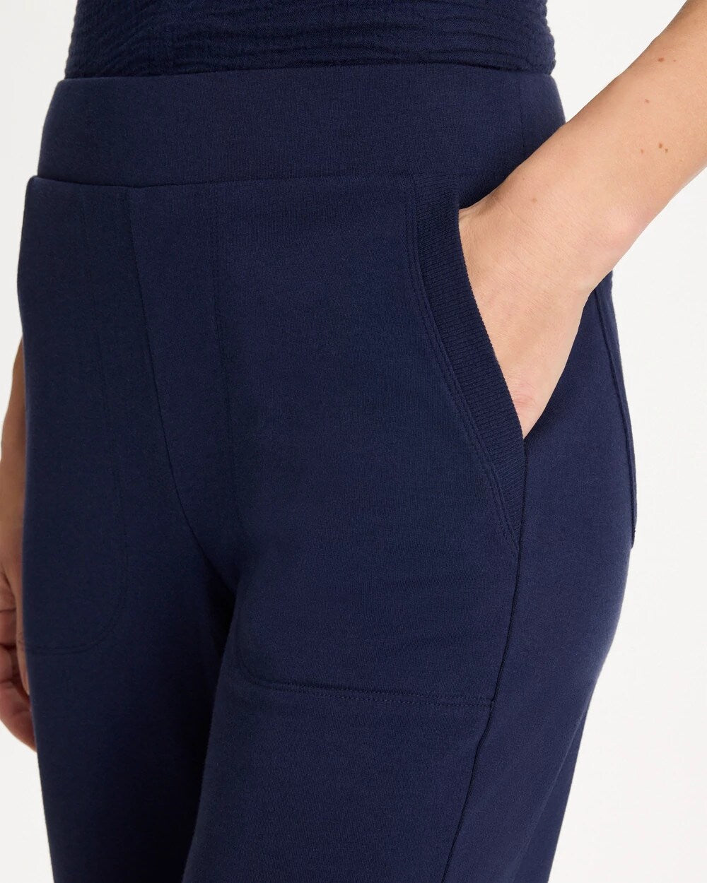 Passport Blue Zenergy® French Terry Cropped Pants