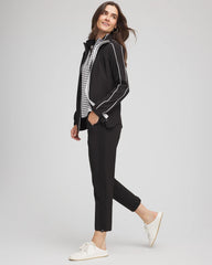 Black Zenergy® UPF Rib Mix Cropped Pants