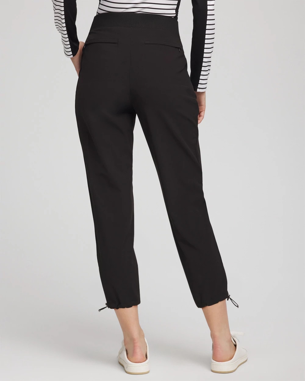 Black Zenergy® UPF Rib Mix Cropped Pants