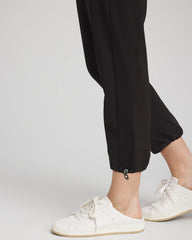 Black Zenergy® UPF Rib Mix Cropped Pants