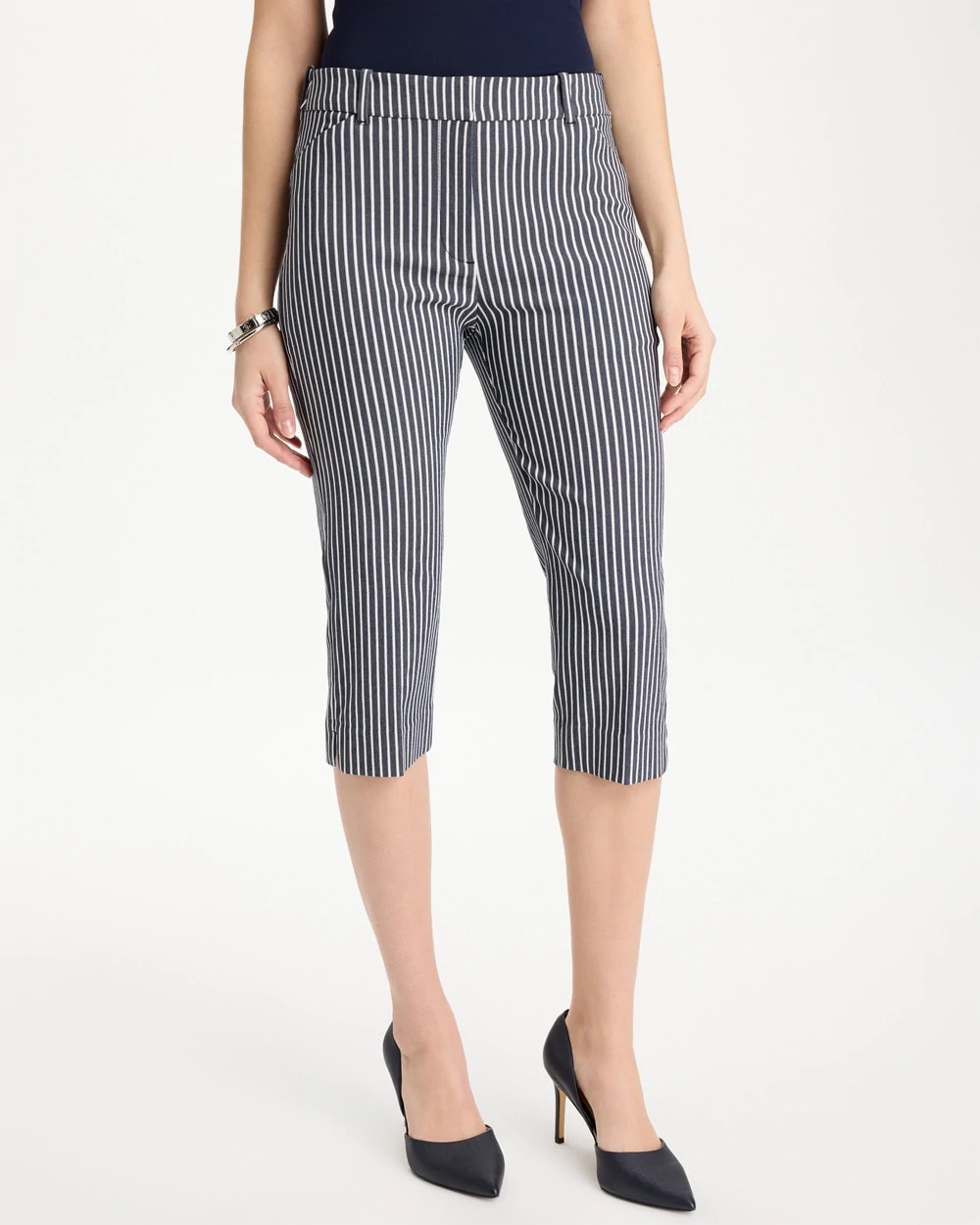 Indigo Emme Slim Striped Capri Pants