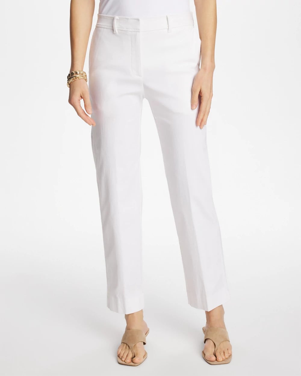 Alabaster Emme Fly Front Straight Crop Pants