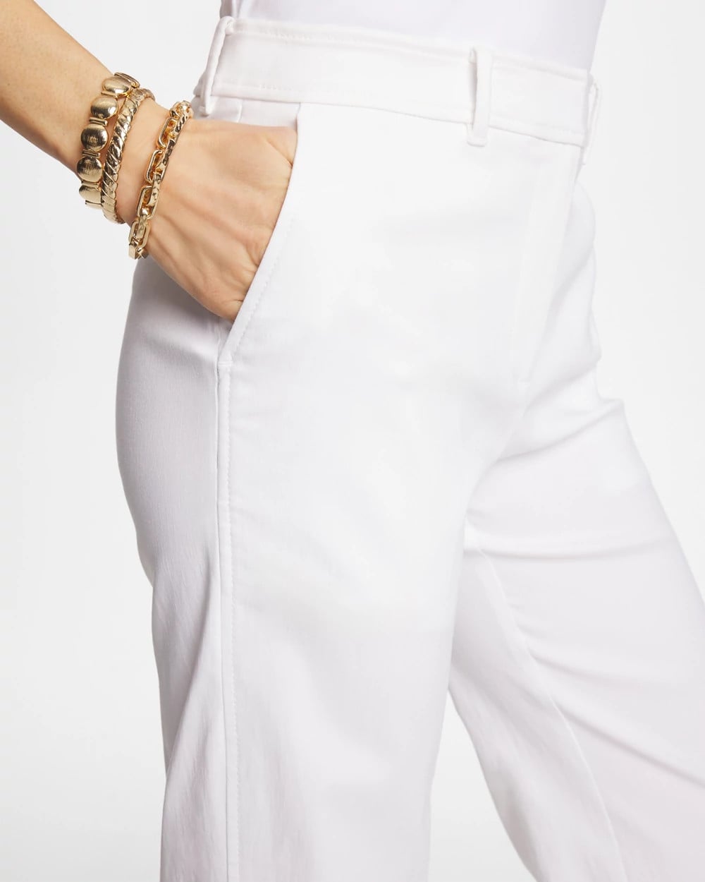 Alabaster Emme Fly Front Straight Crop Pants