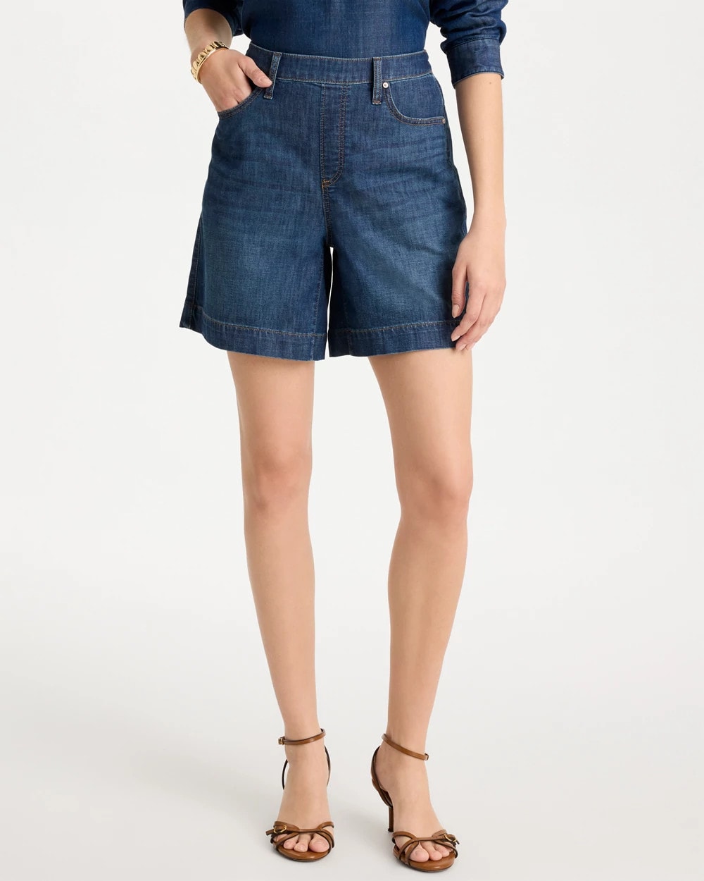 Solana Indigo Lightweight Jean Shorts