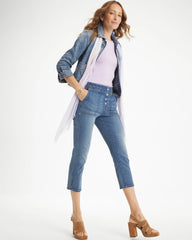 Aquaria Indigo Pull-On 22" Capri Jeans