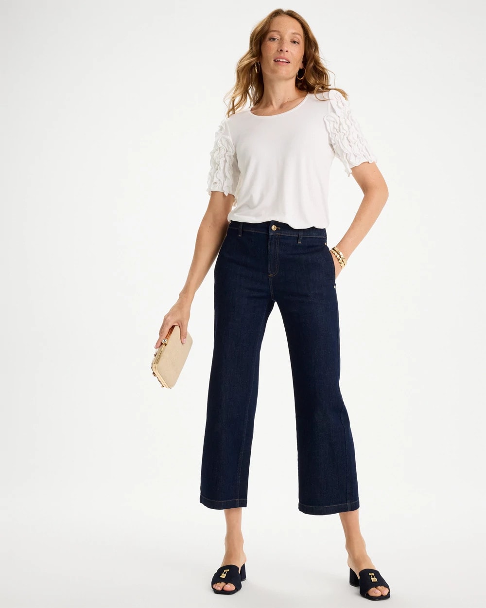Cedar Rinse Straight Crop Trouser Jeans