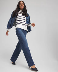 Aleah Indigo Pull On Wide Jean