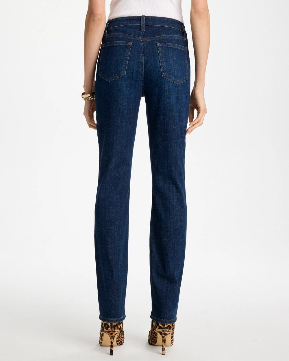 Dark Sapphire Indigo Girlfriend Slim Full-Length Jeans
