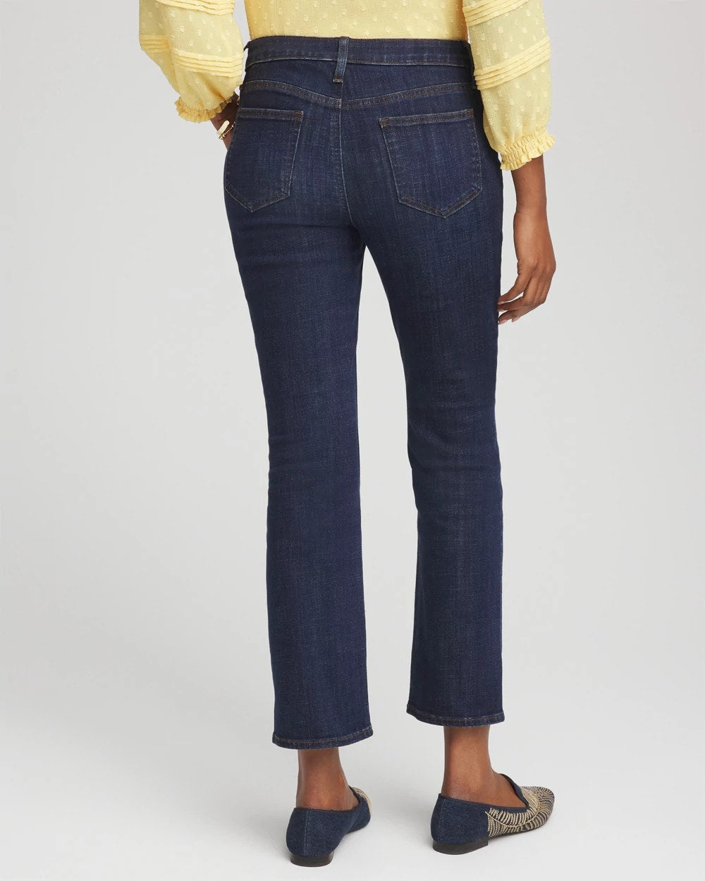 Dark Sapphire Indigo Girlfriend Kick Flare Jeans