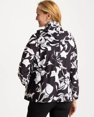 Black Zenergy® Ripstop Floral Nights Anorak Jacket