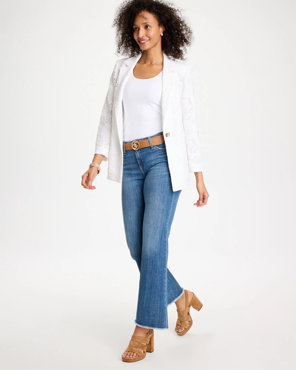 Alabaster Classic Lace Blazer