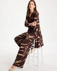 Cocoa Bean Travelers™ Knit Animal Print Duster Cardigan