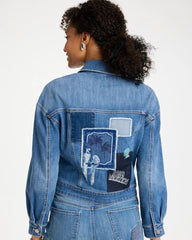 Underwater Indigo Denim Parrot Pocket Jacket