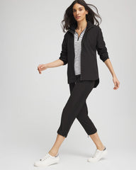 Black Zenergy® UPF Zip Front Jacket