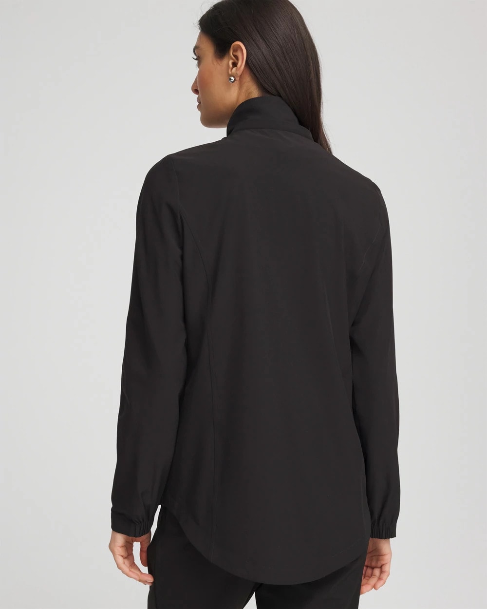 Black Zenergy® UPF Zip Front Jacket