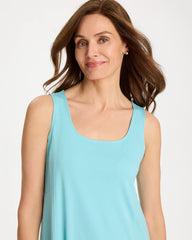 Bondi Blue Ponte Seamed Maxi Dress