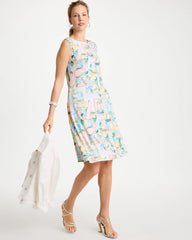 Bondi Blue Jersey Knit Positano Shift Dress