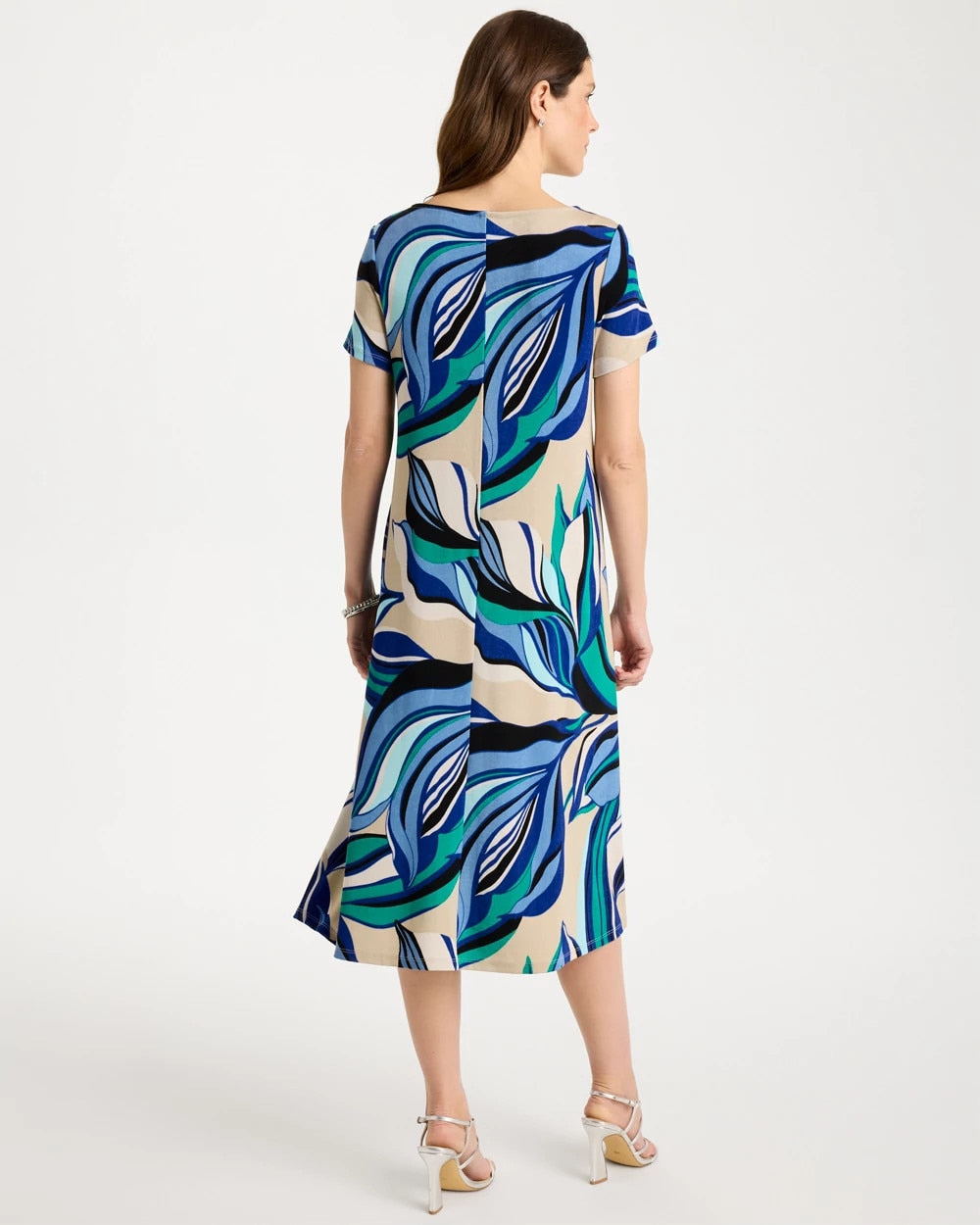 Rich Cobalt Travelers™ Marble Flora Swing Dress