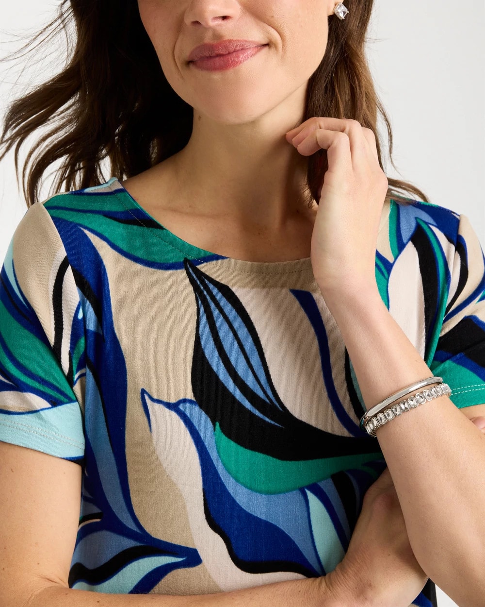 Rich Cobalt Travelers™ Marble Flora Swing Dress