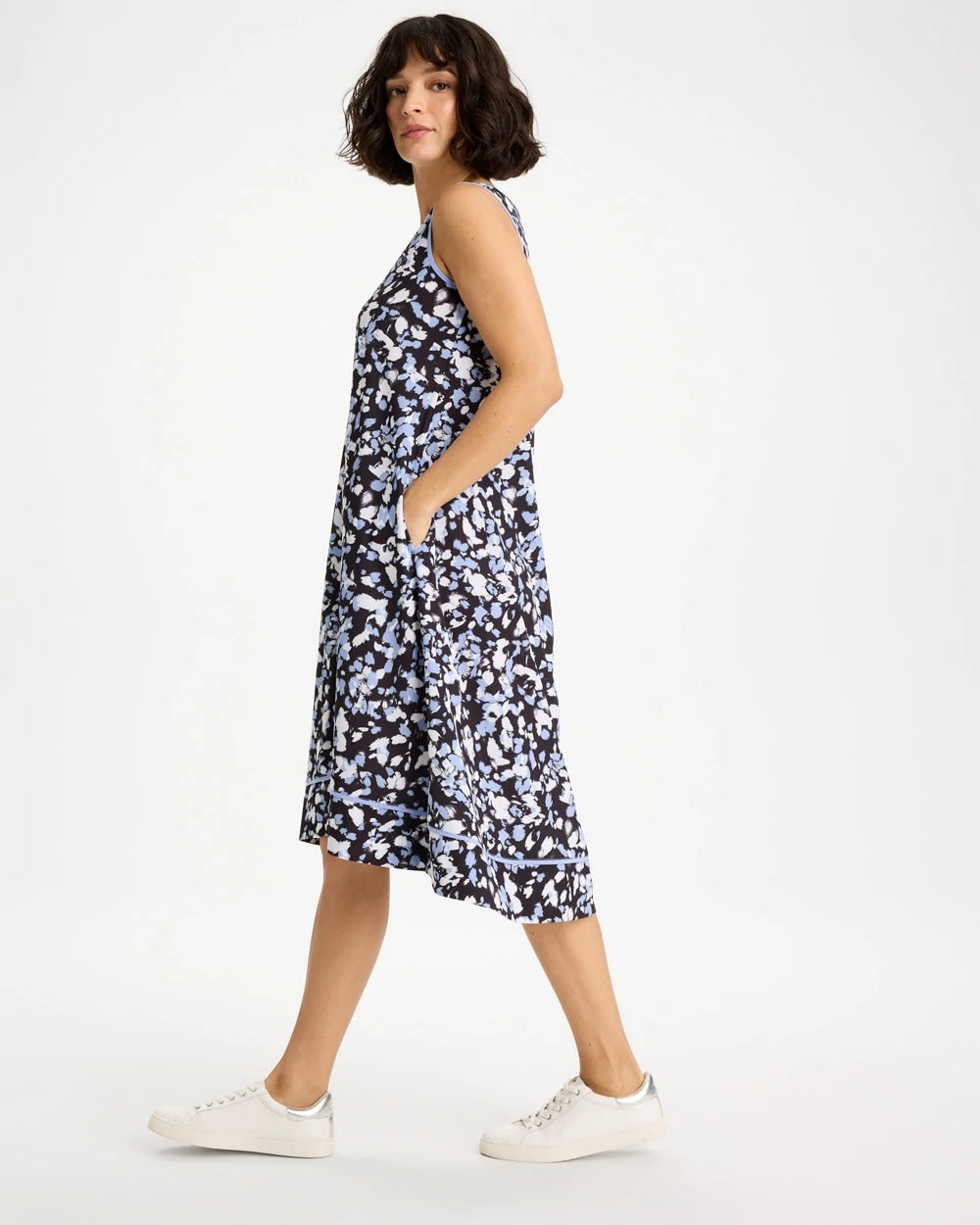 Blue Muse Zenergy® UPF Posh Dots Midi Dress