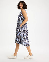 Blue Muse Zenergy® UPF Posh Dots Midi Dress