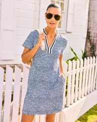 Blue Muse Zenergy® UPF Crochet Contrast Trim Dress