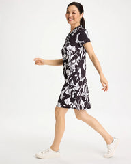 Black Zenergy® UPF Floral Nights Bungee Dress
