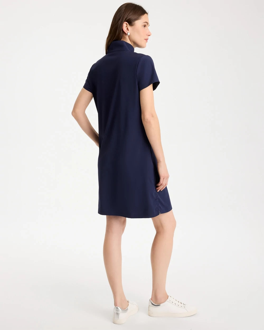 Passport Blue Zenergy® UPF Mockneck Bungee Dress