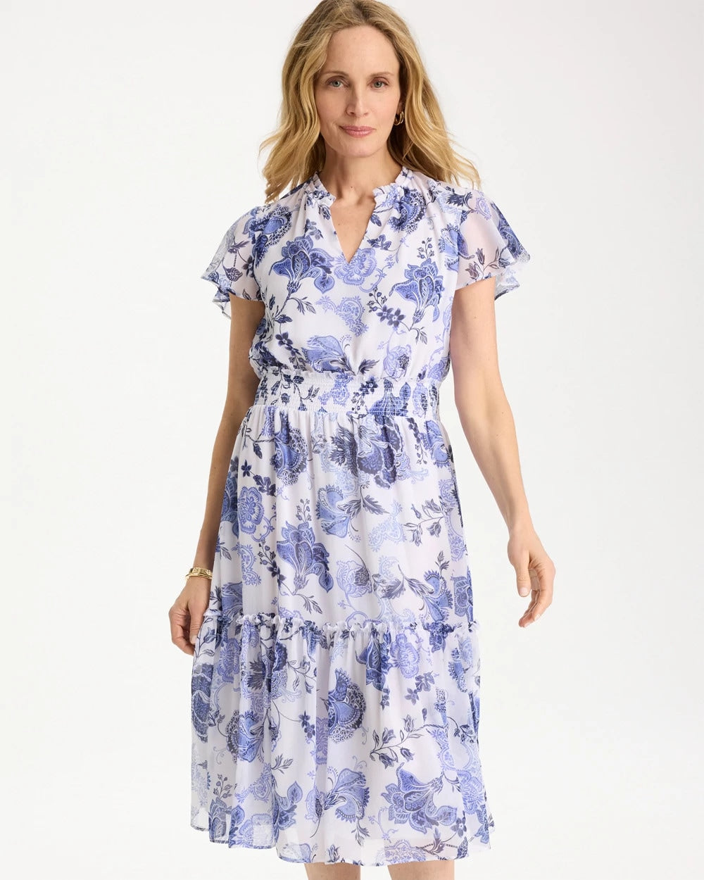 Alabaster Floral Smocked Waist Dress