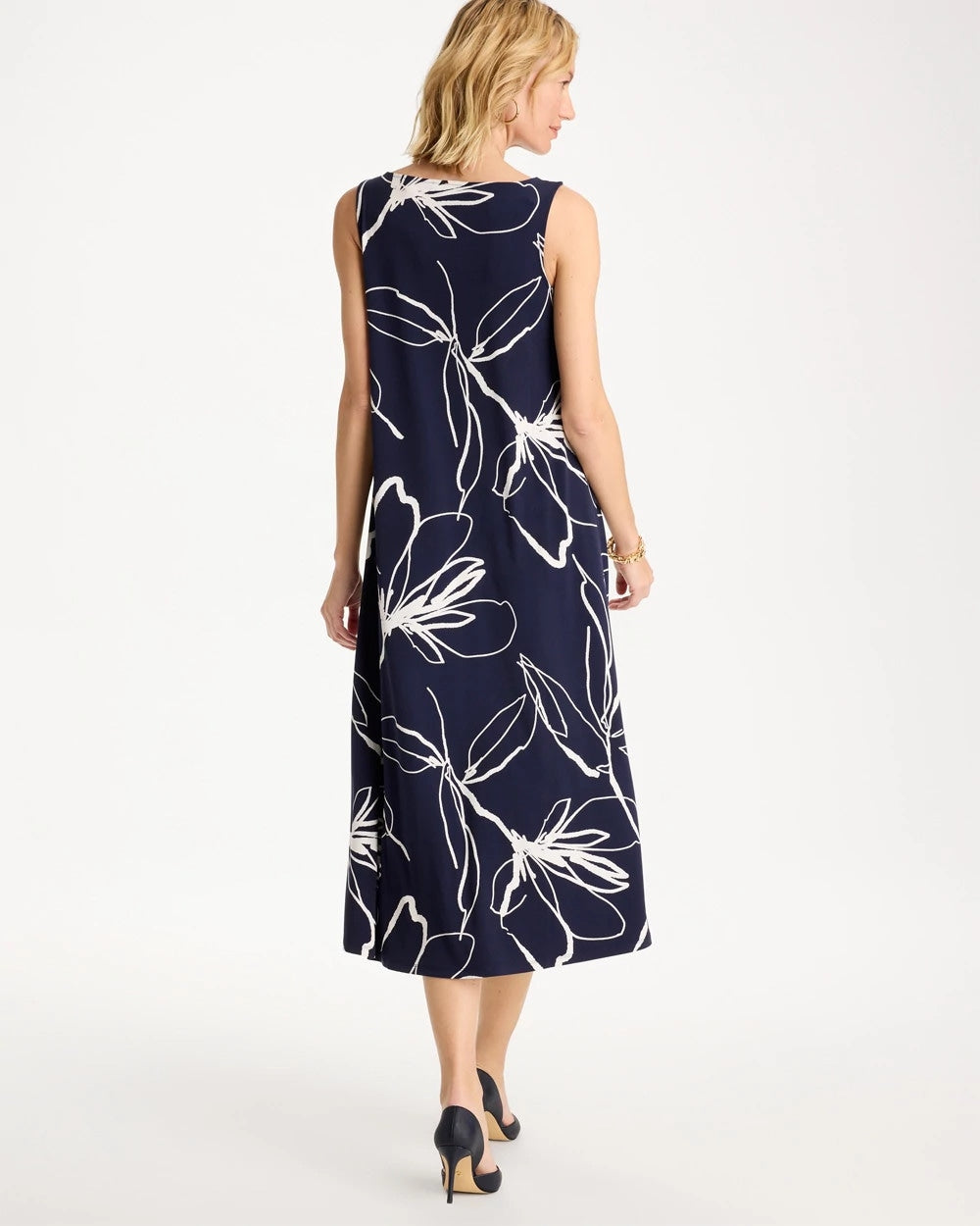 Passport Blue Travelers™ Knit Botanical Jeweled Dress