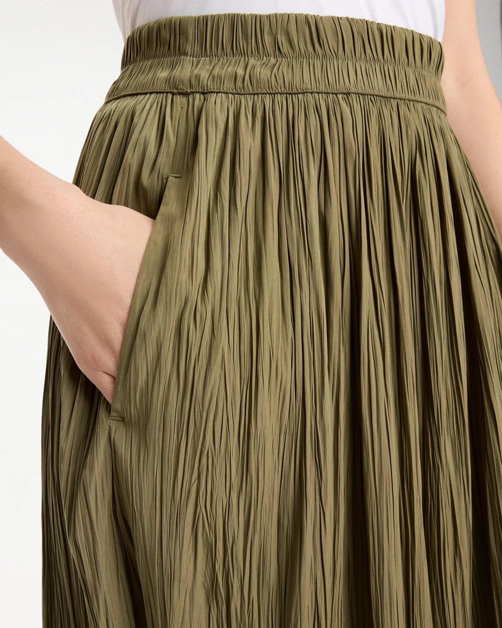 Lichen Sea Island Pull-On Maxi Skirt