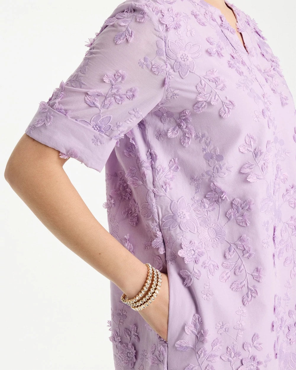Orchid Mist 3D Floral Dress
