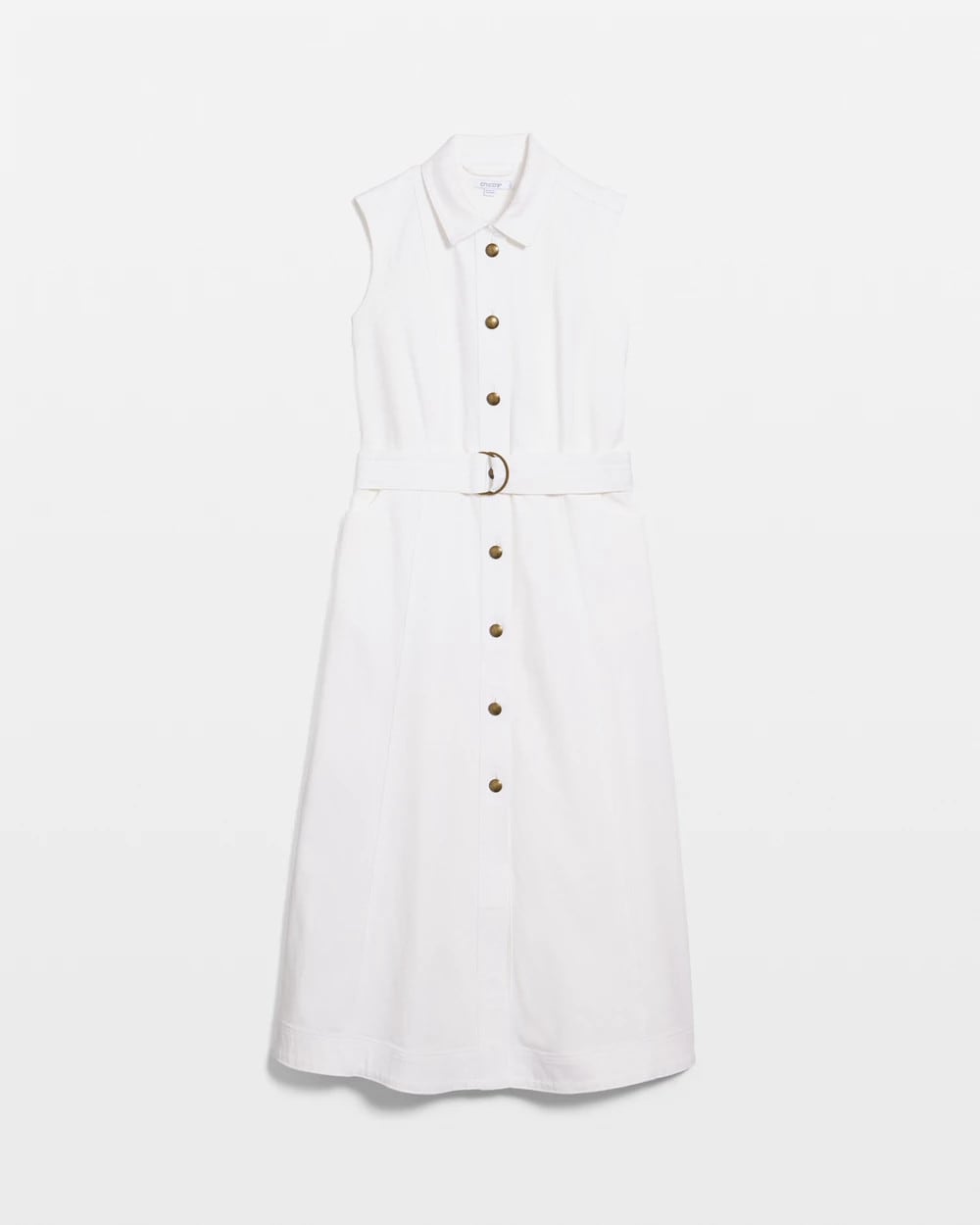 Alabaster Denim Sleeveless Shirtdress