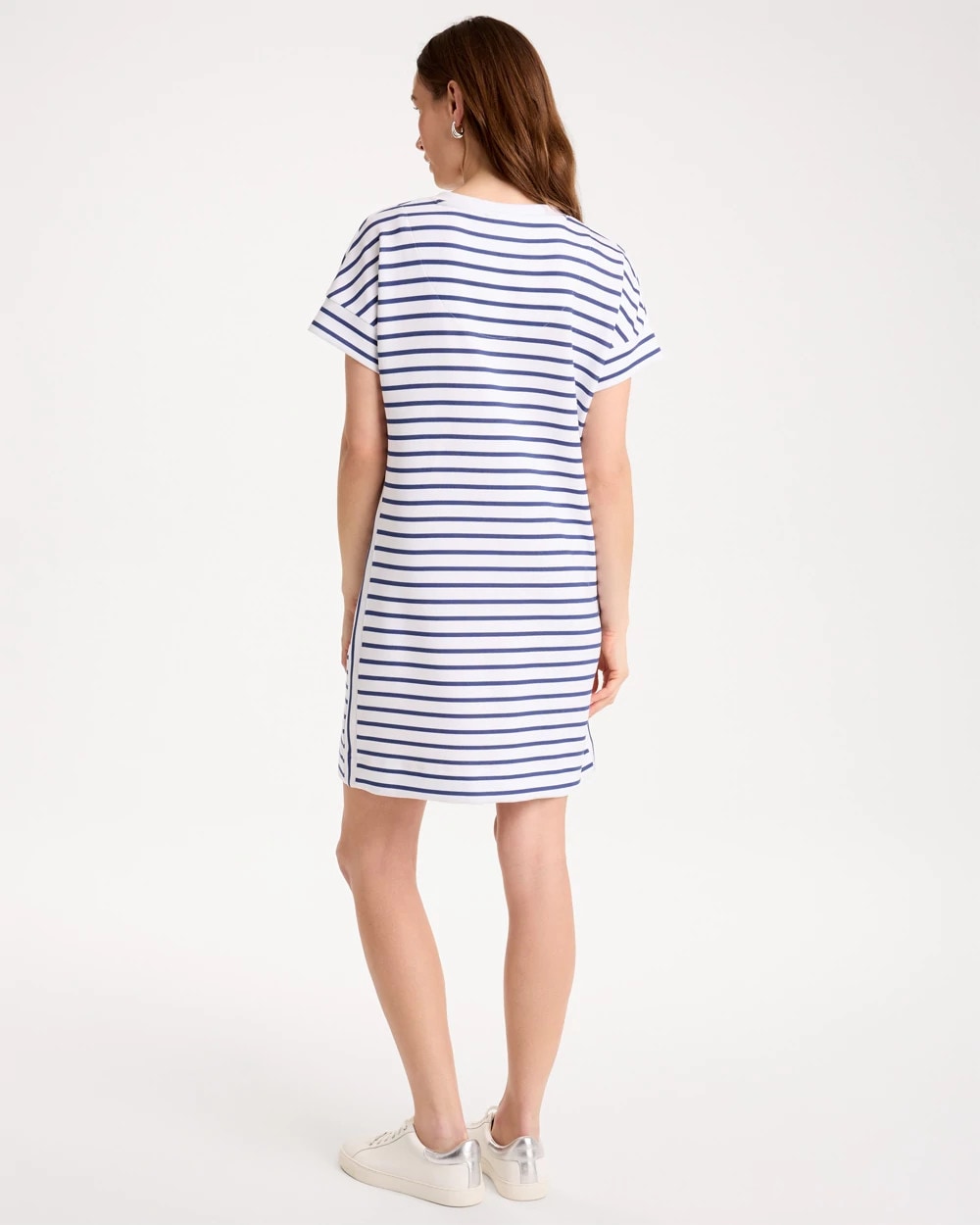 Starlit Navy Zenergy® Soft Striped Contrast Dress