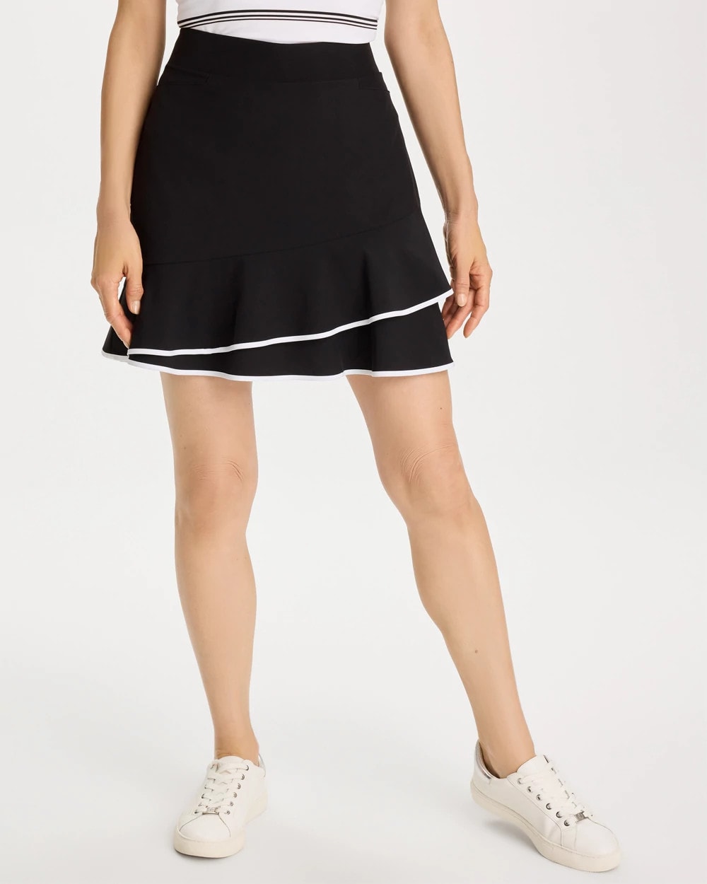 Black Zenergy® UPF Contrast Tulip Hem Skort