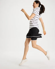 Black Zenergy® UPF Contrast Tulip Hem Skort