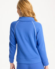 Amparo Blue Zenergy® Soft Pique Half-Zip Pullover Top
