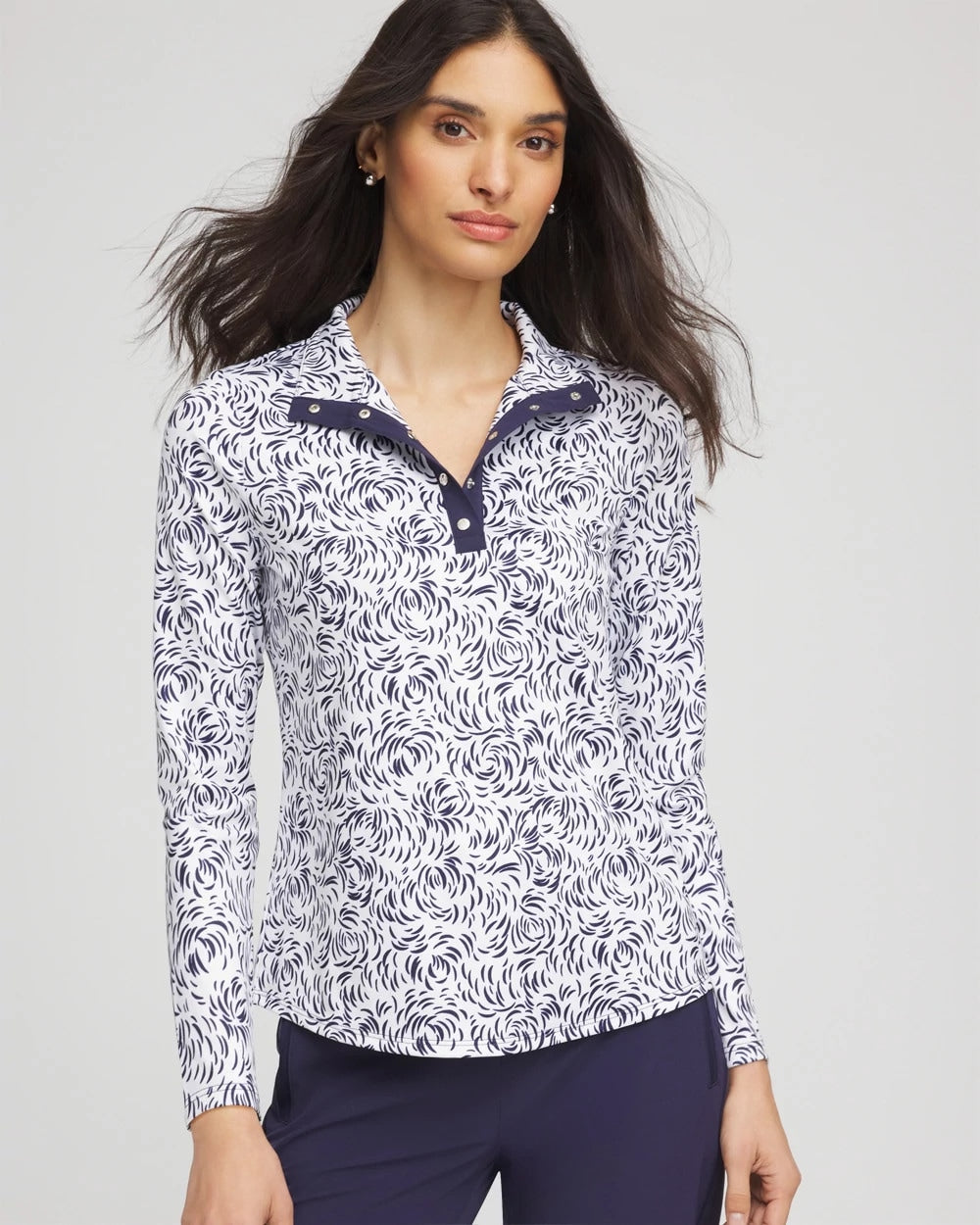 Passport Blue Zenergy® UPF Palma Pullover
