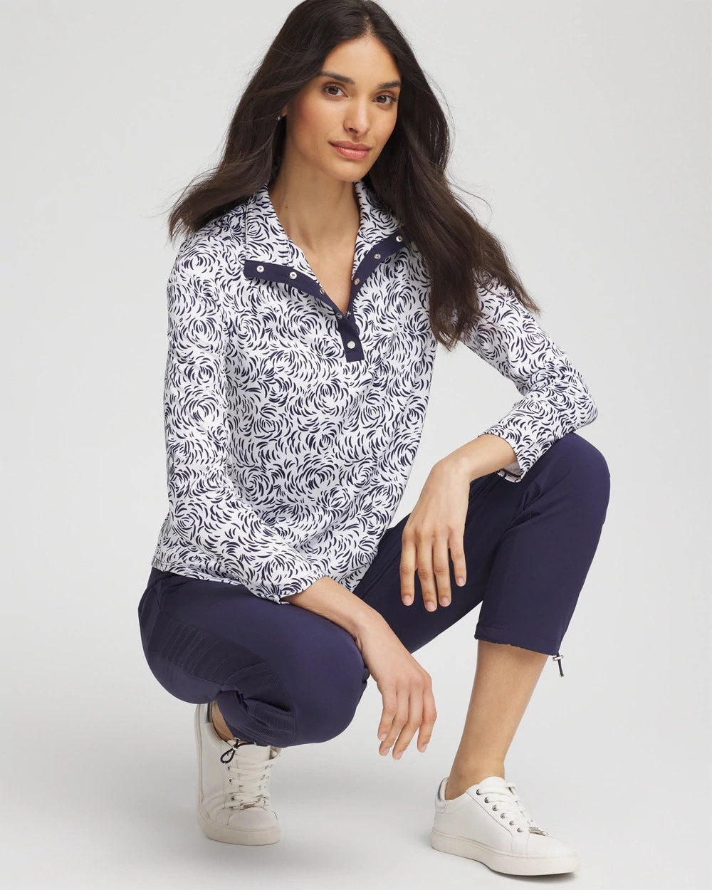 Passport Blue Zenergy® UPF Palma Pullover