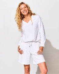 Alabaster Zenergy® Terry Cloth Jacquard Top