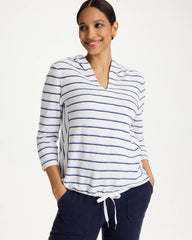 Passport Blue Zenergy® Jersey Striped Pullover Top