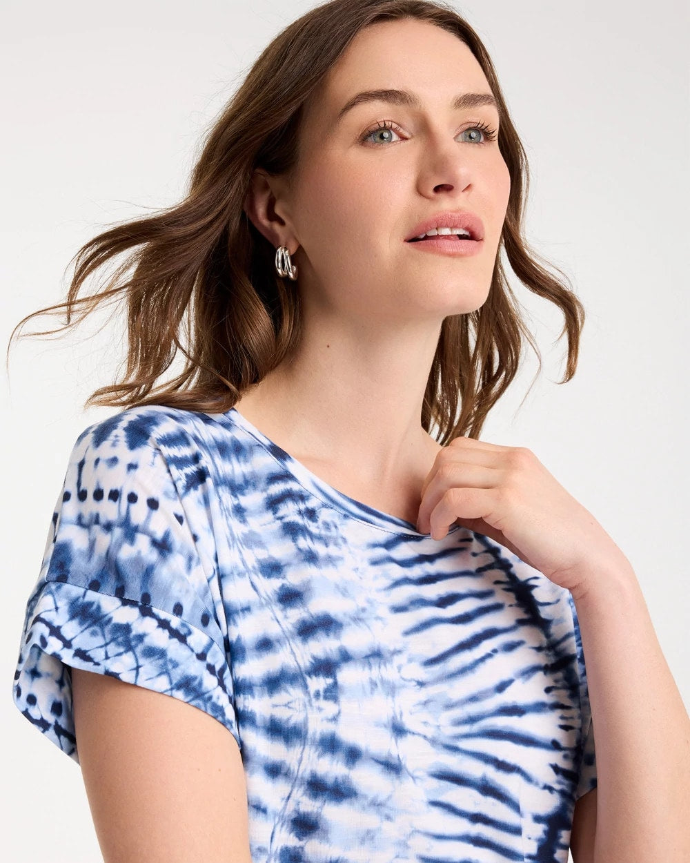 Passport Blue Zenergy® Tie-Dye Drop Shoulder Tee