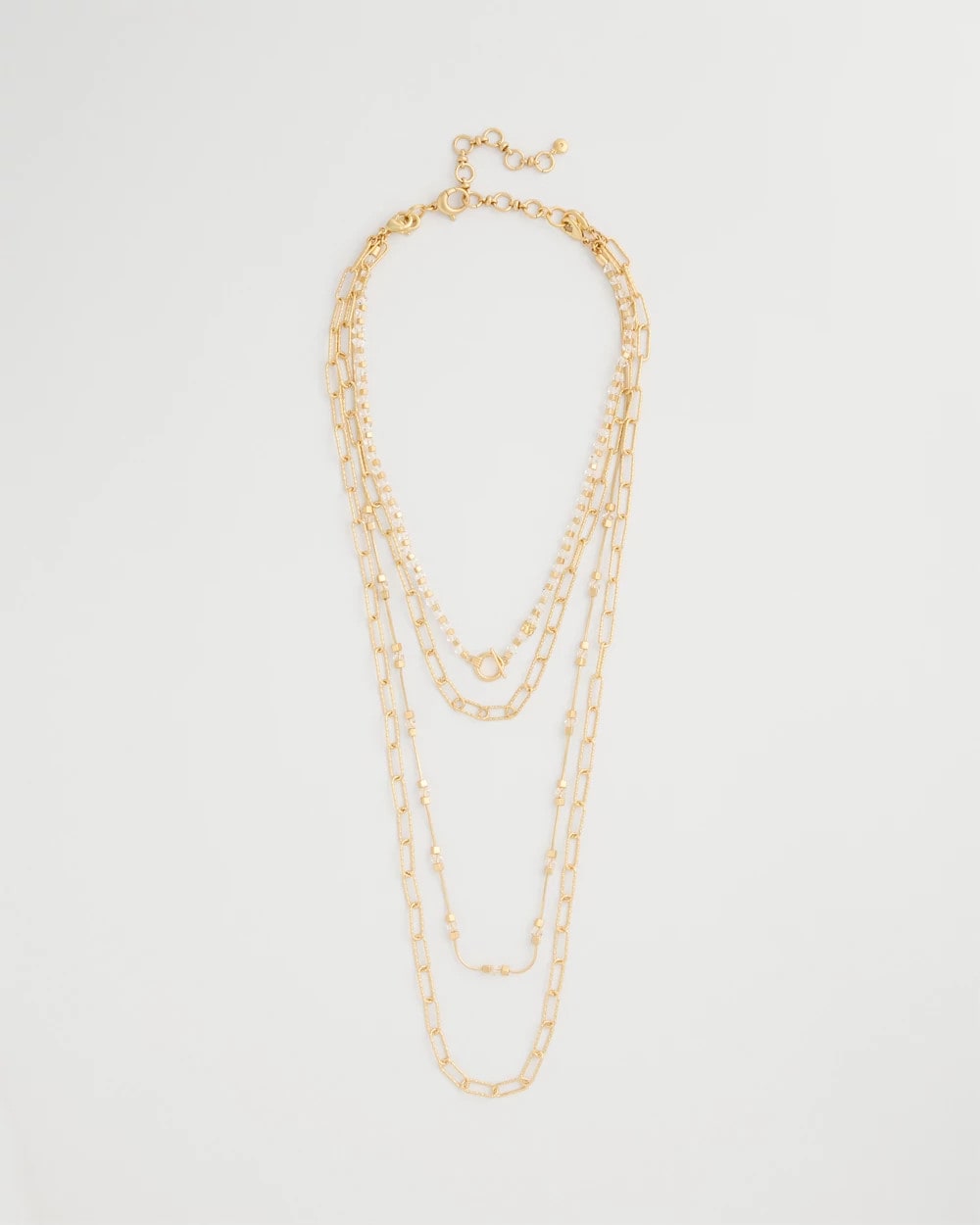 Gold Sea Foam Multi-Strand Convertible Necklace