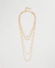 Gold Sea Foam Multi-Strand Convertible Necklace