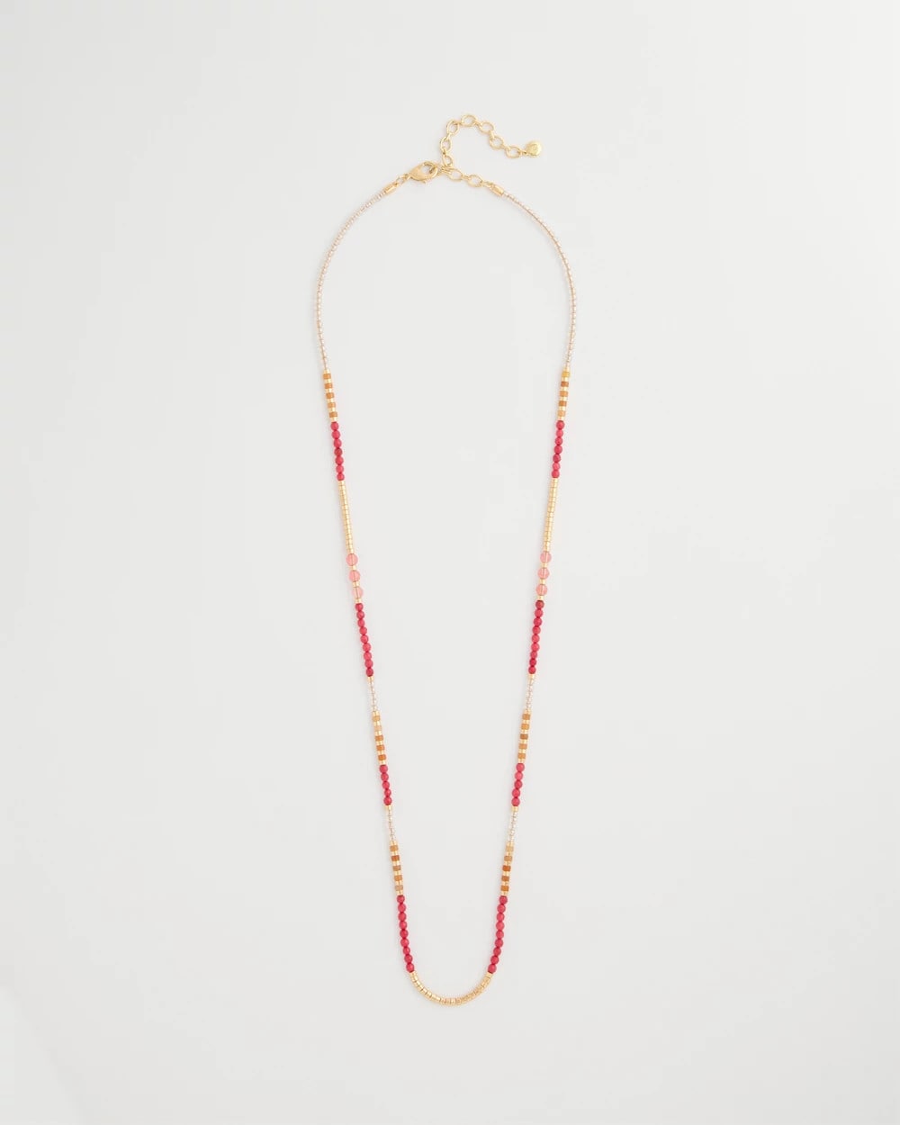 Coral Coral Genuine Stone Long Necklace