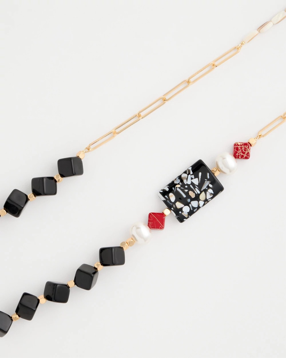 Multi Asymmetrical Long Single-Strand Necklace