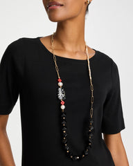 Multi Asymmetrical Long Single-Strand Necklace
